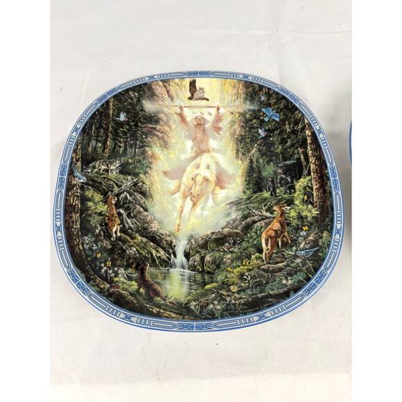 VTG Lot of 2 Decorative Collectors Plates Visions of the Sacred 1990s Limited - Picture 2 of 16